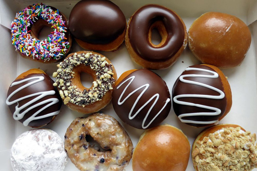 box of a dozen donuts